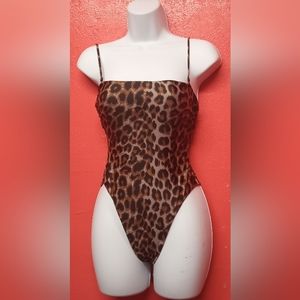 LPA Leopard Print One Piece Swimsuit Size XXS